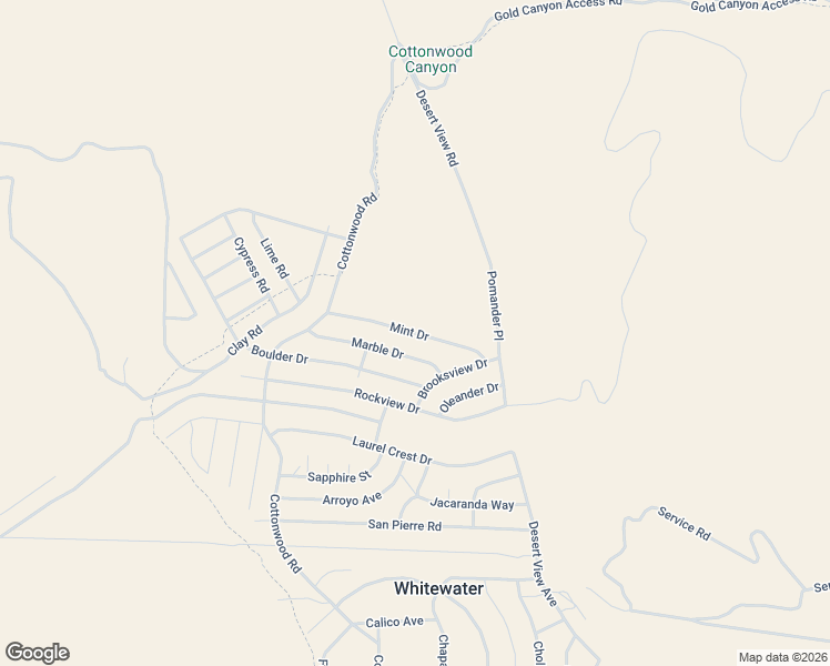 map of restaurants, bars, coffee shops, grocery stores, and more near Mint Drive in Riverside County