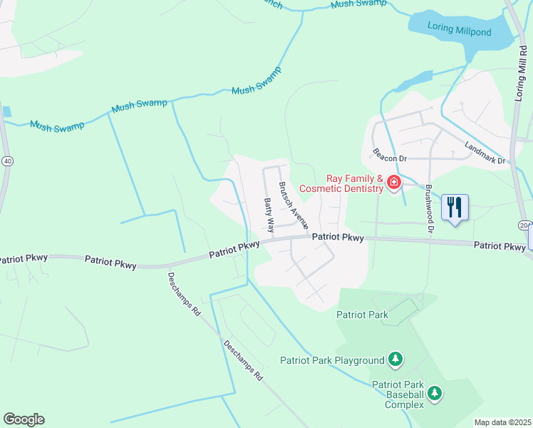 map of restaurants, bars, coffee shops, grocery stores, and more near 530 Batty Way in Sumter