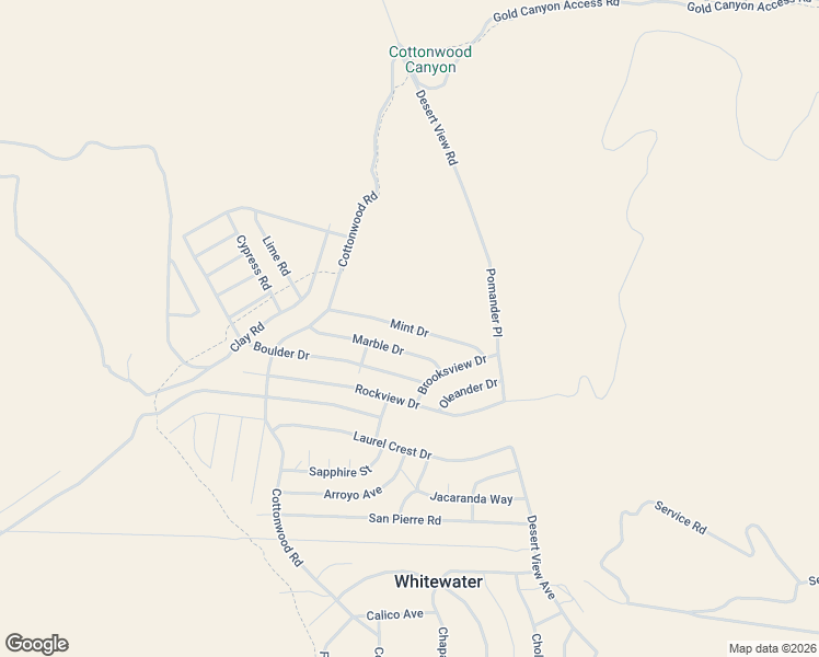 map of restaurants, bars, coffee shops, grocery stores, and more near Mint Drive in Whitewater