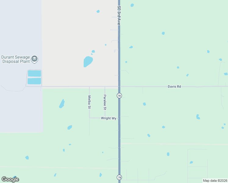 map of restaurants, bars, coffee shops, grocery stores, and more near 23262 Oklahoma 78 in Durant