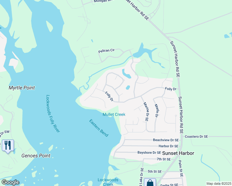 map of restaurants, bars, coffee shops, grocery stores, and more near 3275 Mooring Drive in Bolivia