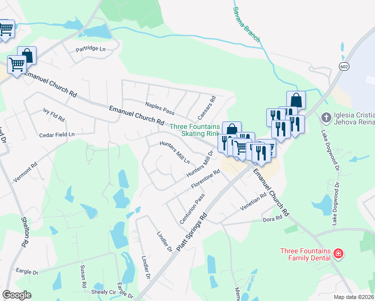 map of restaurants, bars, coffee shops, grocery stores, and more near 139 Arthurdale Drive in West Columbia