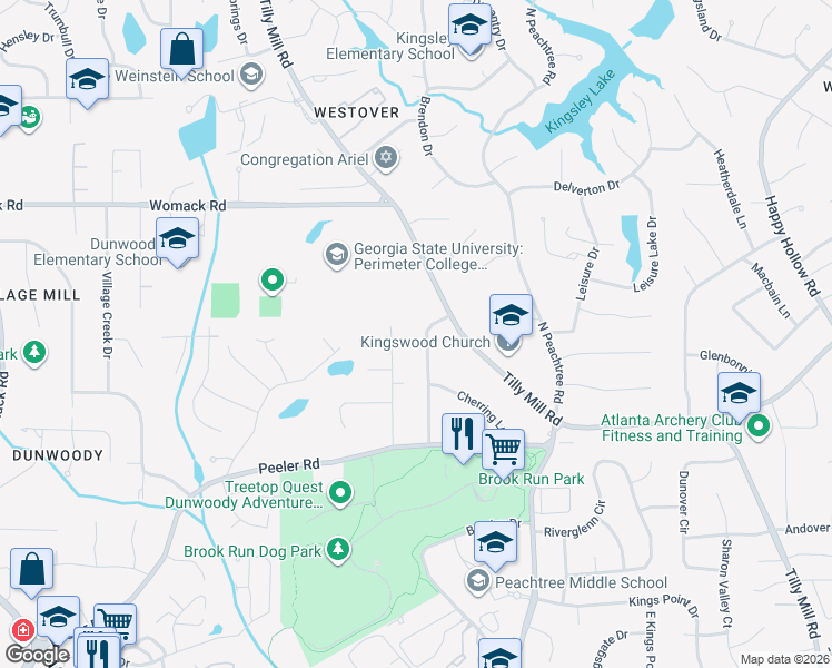 map of restaurants, bars, coffee shops, grocery stores, and more near 4846 Cherring Drive in Atlanta