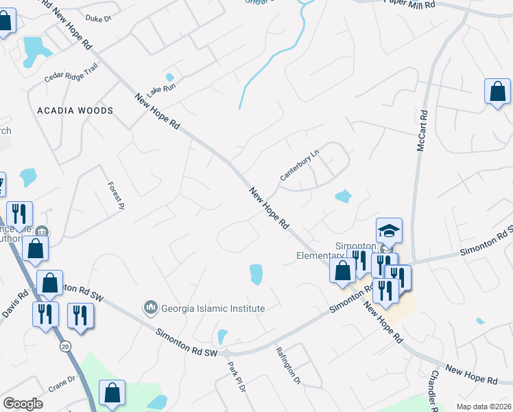 map of restaurants, bars, coffee shops, grocery stores, and more near 97 Ruth Street in Lawrenceville