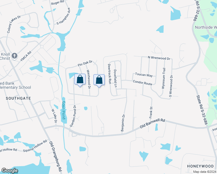 map of restaurants, bars, coffee shops, grocery stores, and more near 710 Deertrack Run in Lexington
