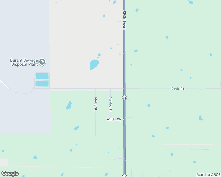 map of restaurants, bars, coffee shops, grocery stores, and more near Paralee Street in Durant