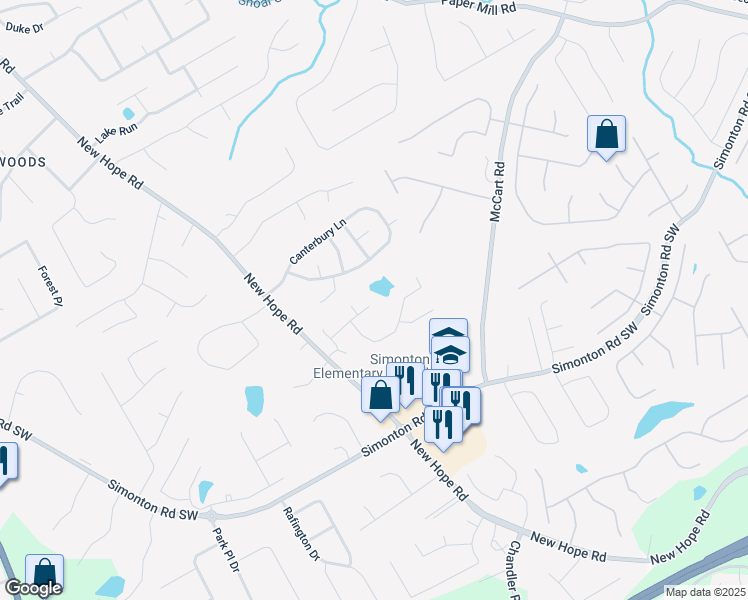 map of restaurants, bars, coffee shops, grocery stores, and more near 409 Adams Farm Lane in Lawrenceville