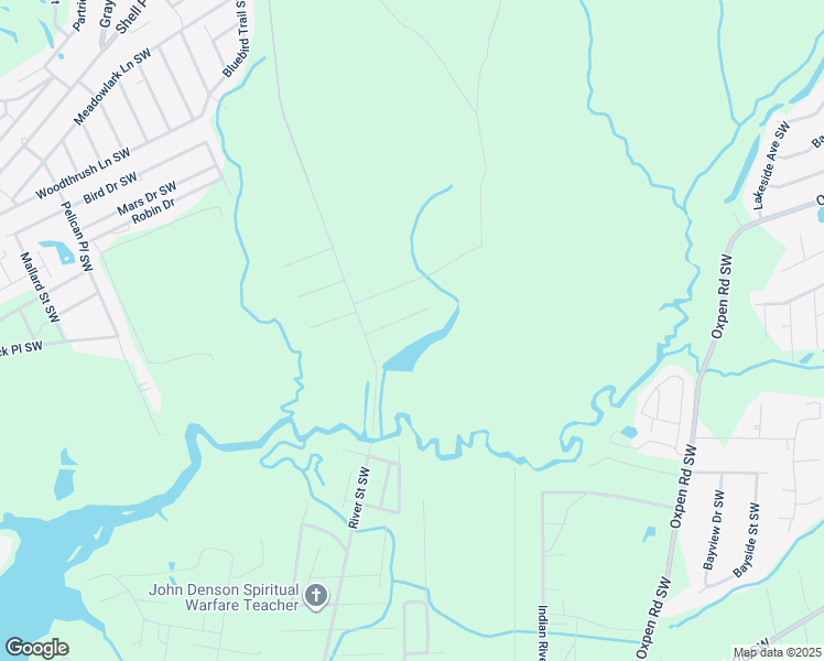 map of restaurants, bars, coffee shops, grocery stores, and more near 2703 Eagle Eye Street Southwest in Brunswick County