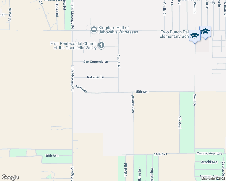 map of restaurants, bars, coffee shops, grocery stores, and more near in Desert Hot Springs