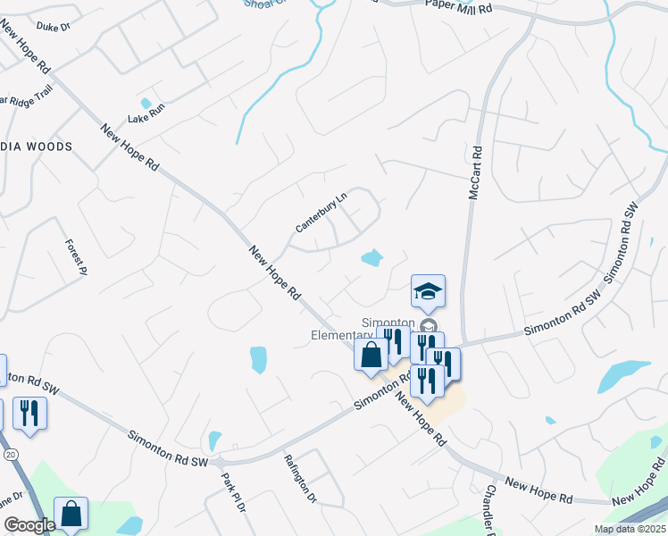 map of restaurants, bars, coffee shops, grocery stores, and more near 738 Windsor Circle in Lawrenceville