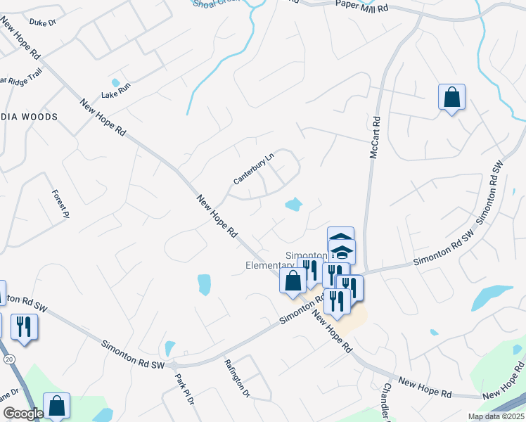 map of restaurants, bars, coffee shops, grocery stores, and more near 738 Windsor Circle in Lawrenceville