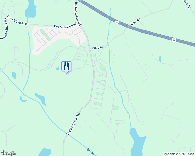 map of restaurants, bars, coffee shops, grocery stores, and more near 1186 Greenleffe Circle in Statham