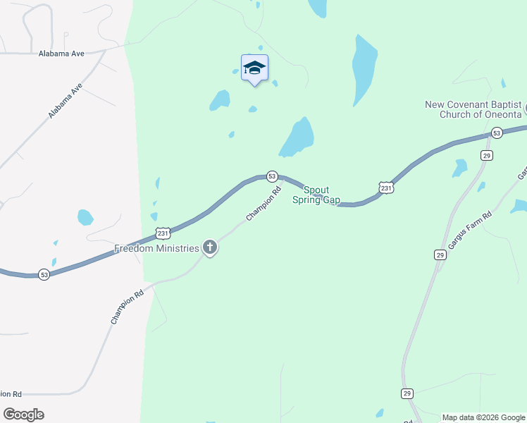 map of restaurants, bars, coffee shops, grocery stores, and more near 1914 Champion Road in Oneonta