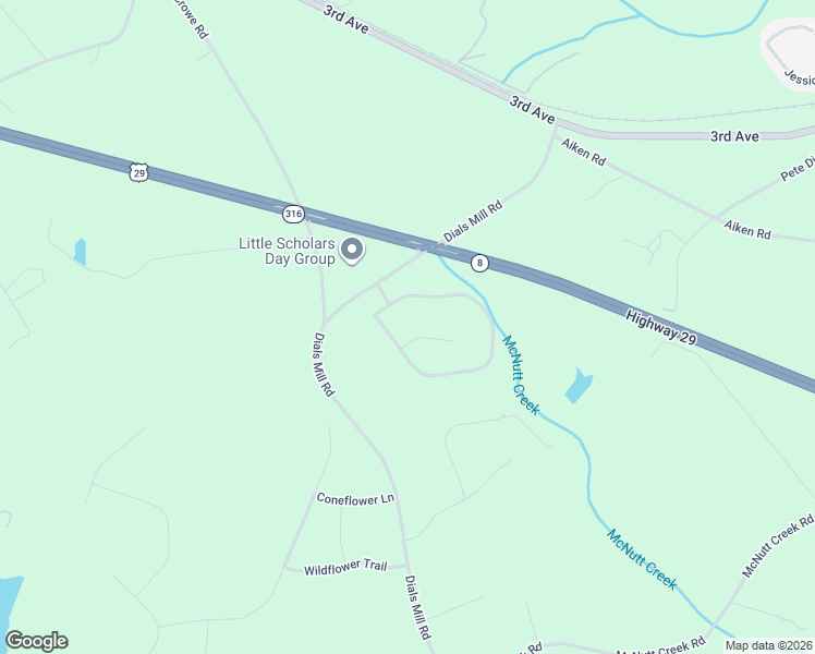 map of restaurants, bars, coffee shops, grocery stores, and more near 1021 Fox Hollow Court in Statham