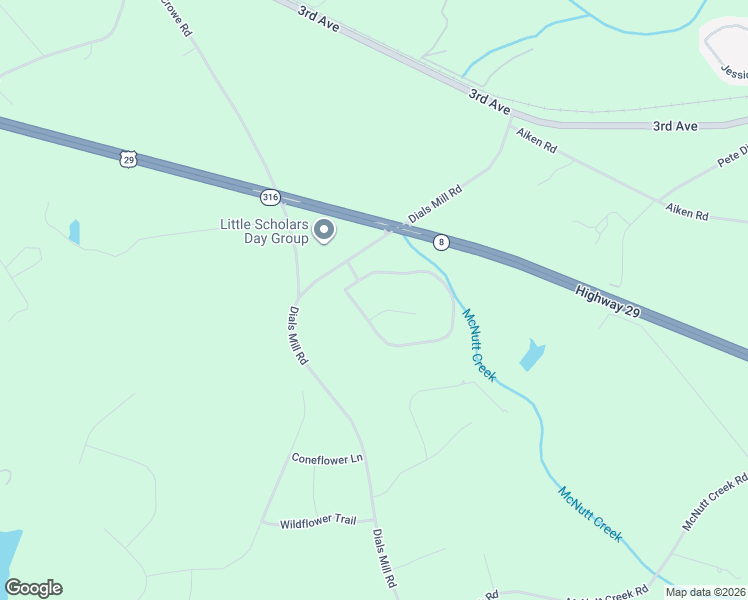 map of restaurants, bars, coffee shops, grocery stores, and more near 1021 Fox Hollow Court in Statham