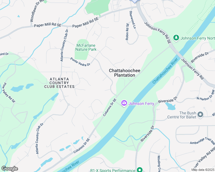 map of restaurants, bars, coffee shops, grocery stores, and more near 660 Willow Knoll Drive in Marietta