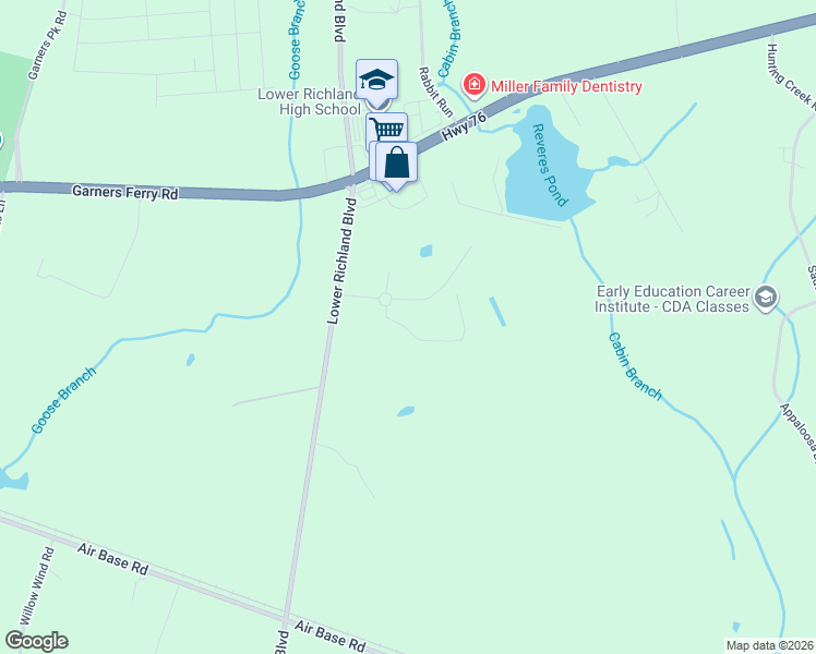 map of restaurants, bars, coffee shops, grocery stores, and more near 5233 Lower Richland Boulevard in Hopkins