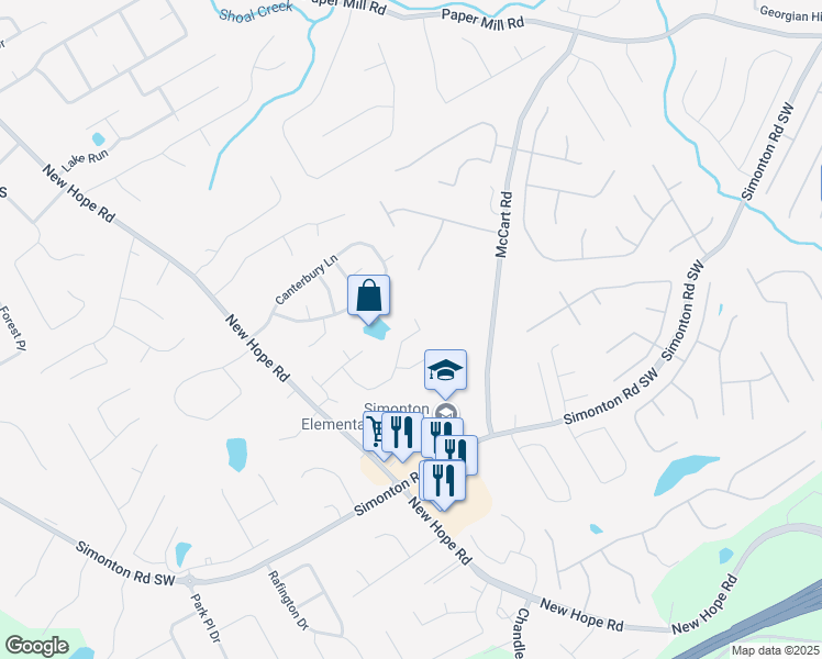 map of restaurants, bars, coffee shops, grocery stores, and more near 363 Adams Lake Drive in Lawrenceville