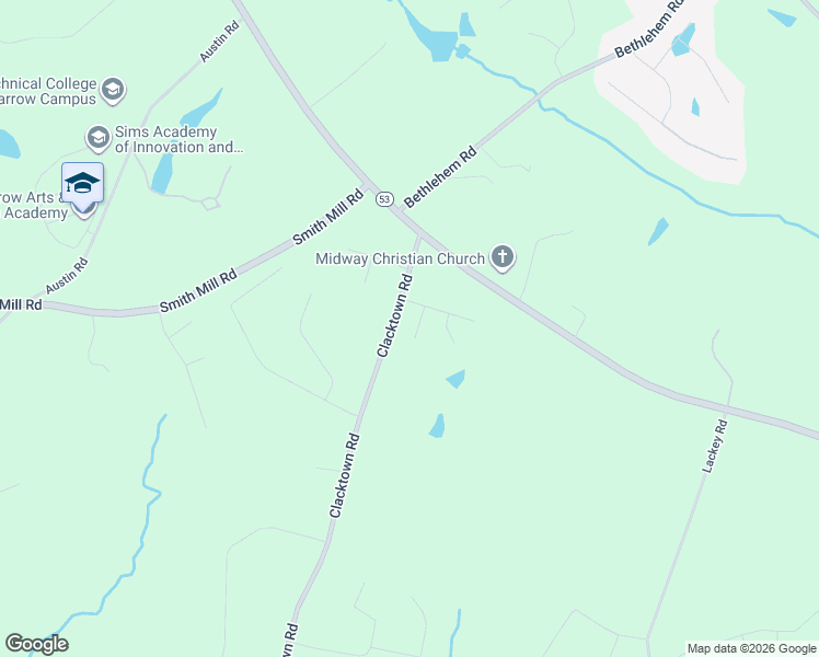 map of restaurants, bars, coffee shops, grocery stores, and more near 59 Robins Landing in Winder