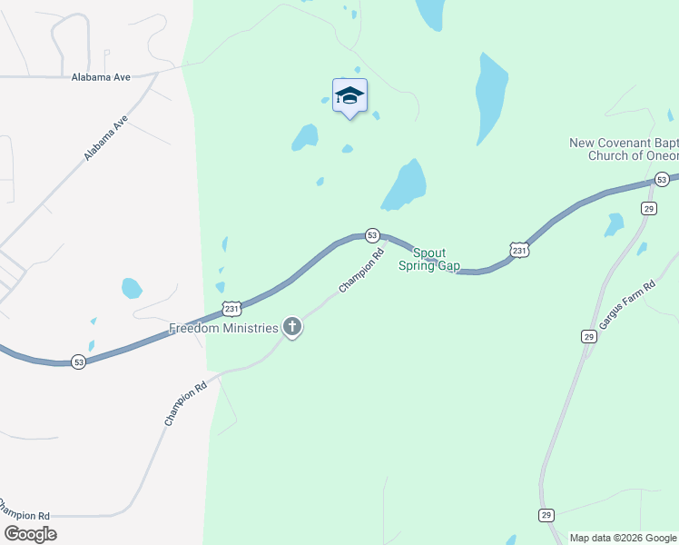 map of restaurants, bars, coffee shops, grocery stores, and more near 1914 Champion Road in Oneonta