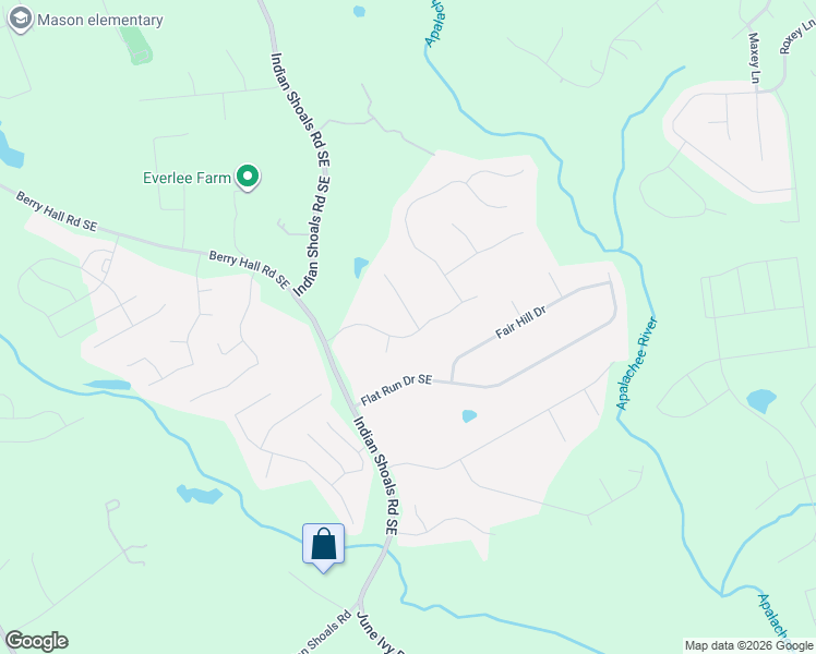 map of restaurants, bars, coffee shops, grocery stores, and more near 2701 Wynter Snow Run Southeast in Bethlehem