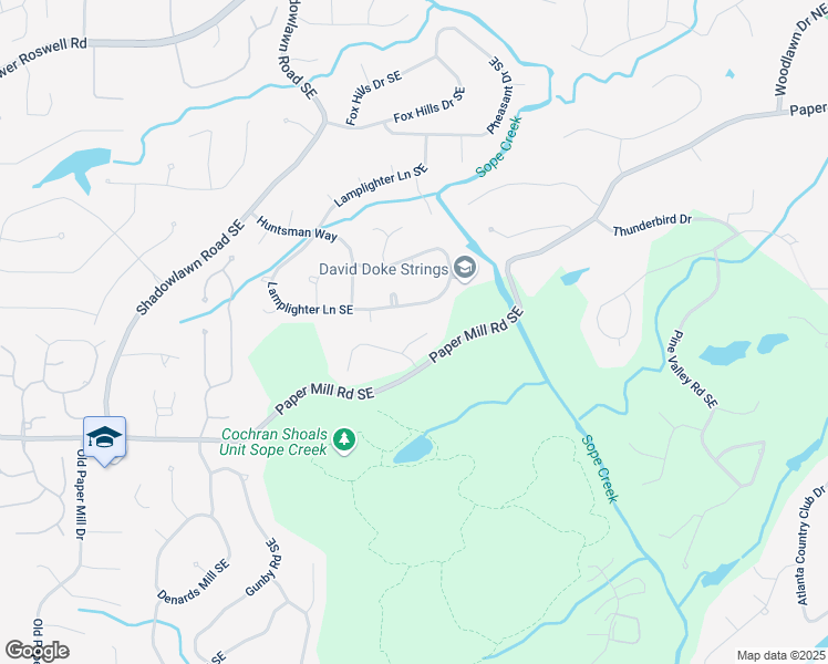 map of restaurants, bars, coffee shops, grocery stores, and more near 452 Brushstroke Court Southeast in Marietta