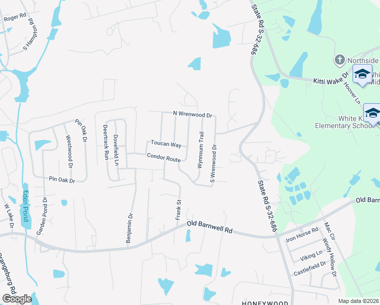 map of restaurants, bars, coffee shops, grocery stores, and more near 153 Condor Route in Lexington