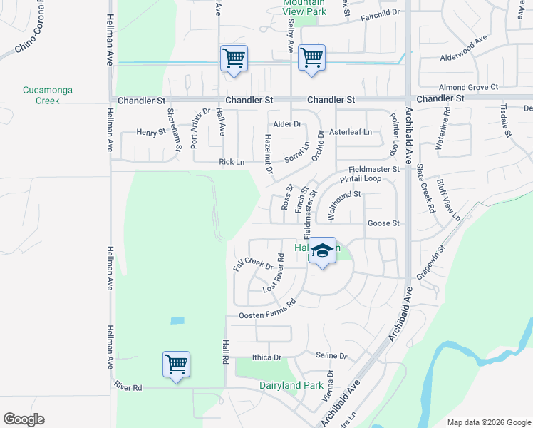 map of restaurants, bars, coffee shops, grocery stores, and more near 14553 Piazza Court in Corona