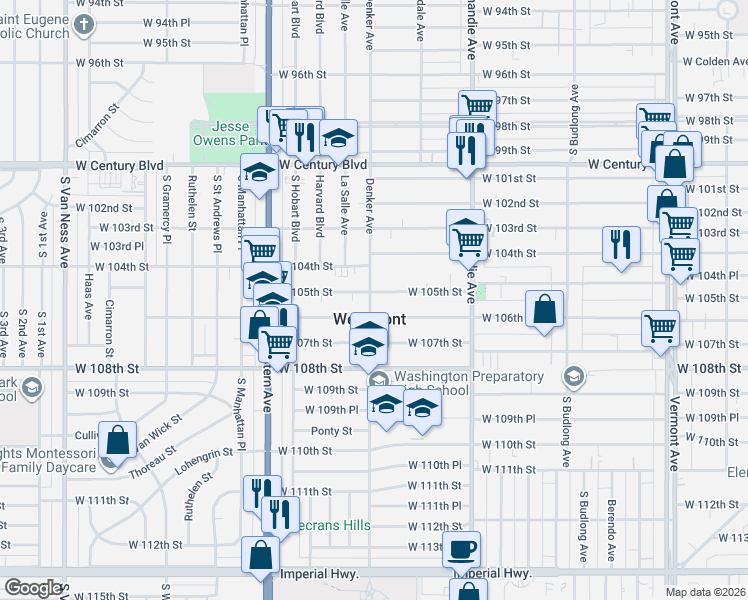 map of restaurants, bars, coffee shops, grocery stores, and more near in Westmont