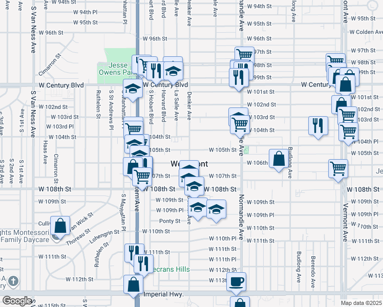 map of restaurants, bars, coffee shops, grocery stores, and more near in Westmont