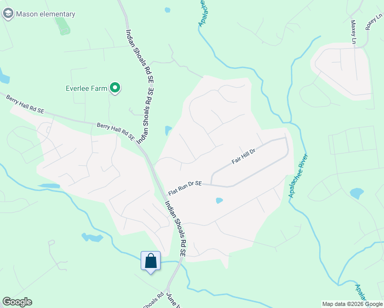 map of restaurants, bars, coffee shops, grocery stores, and more near 2701 Wynter Snow Run Southeast in Bethlehem