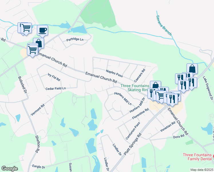 map of restaurants, bars, coffee shops, grocery stores, and more near 5 Arthurdale Court in West Columbia