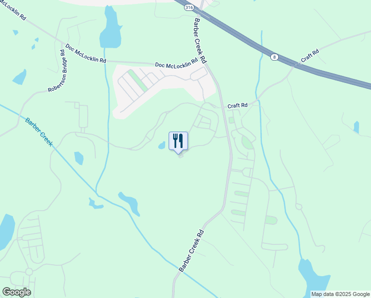 map of restaurants, bars, coffee shops, grocery stores, and more near 1050 Chancellors Drive in Statham