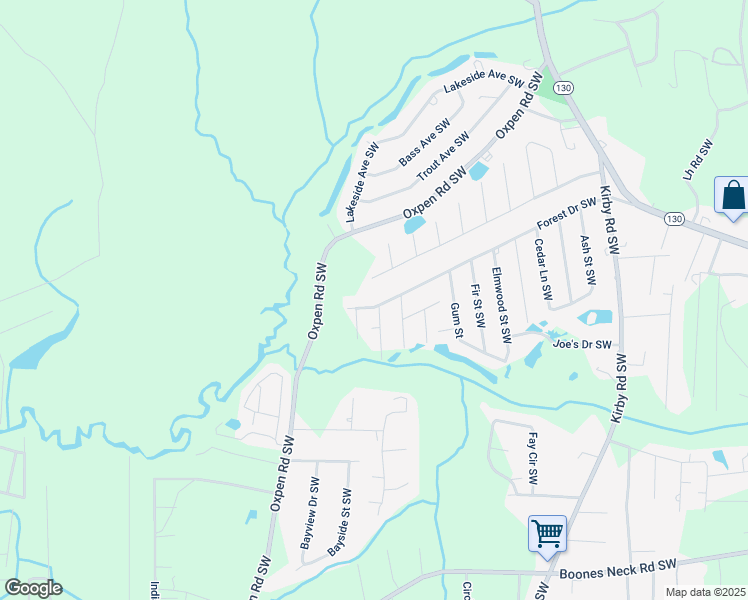 map of restaurants, bars, coffee shops, grocery stores, and more near 2269 Forest Dr SW in Brunswick