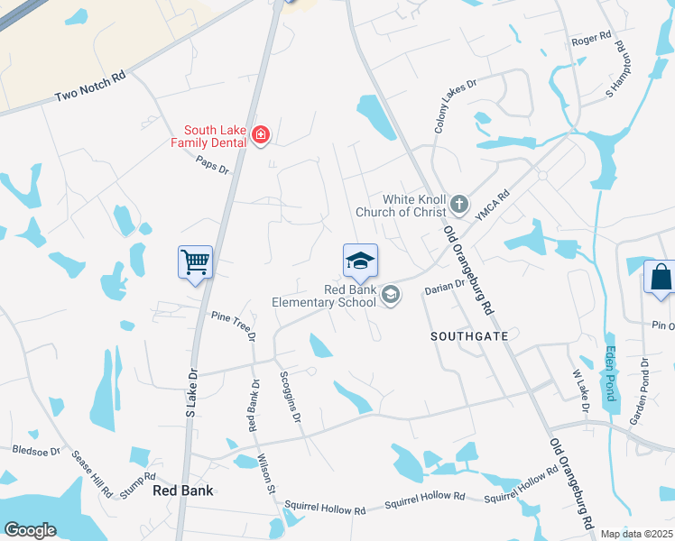 map of restaurants, bars, coffee shops, grocery stores, and more near 54 Manus Circle in Lexington