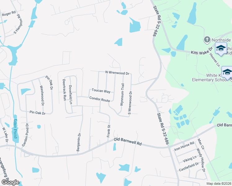 map of restaurants, bars, coffee shops, grocery stores, and more near 153 Condor Route in Lexington