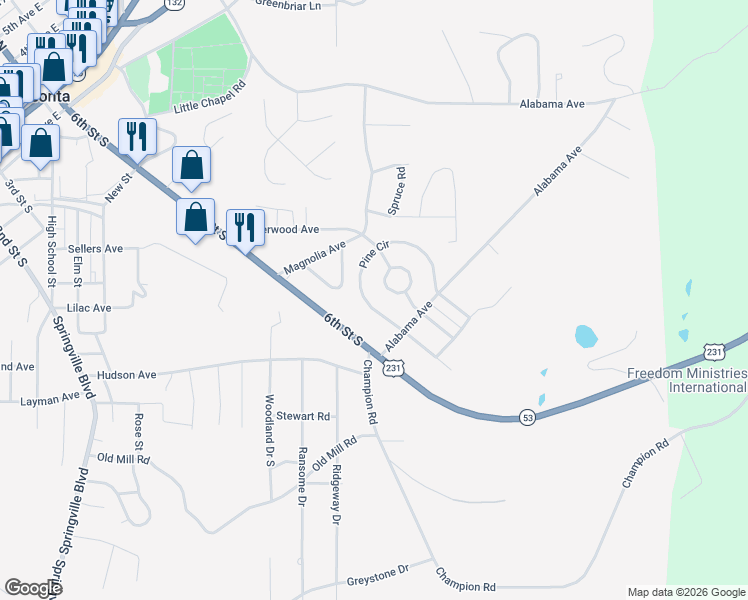 map of restaurants, bars, coffee shops, grocery stores, and more near 7 Pine Circle in Oneonta
