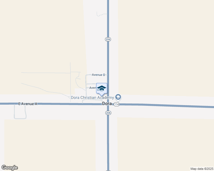 map of restaurants, bars, coffee shops, grocery stores, and more near in Dora