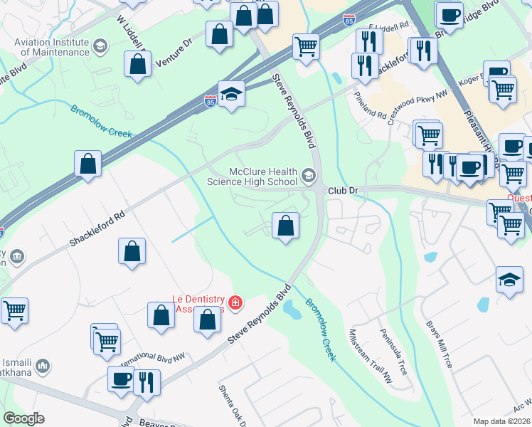 map of restaurants, bars, coffee shops, grocery stores, and more near 3988 Stillwater Drive in Duluth
