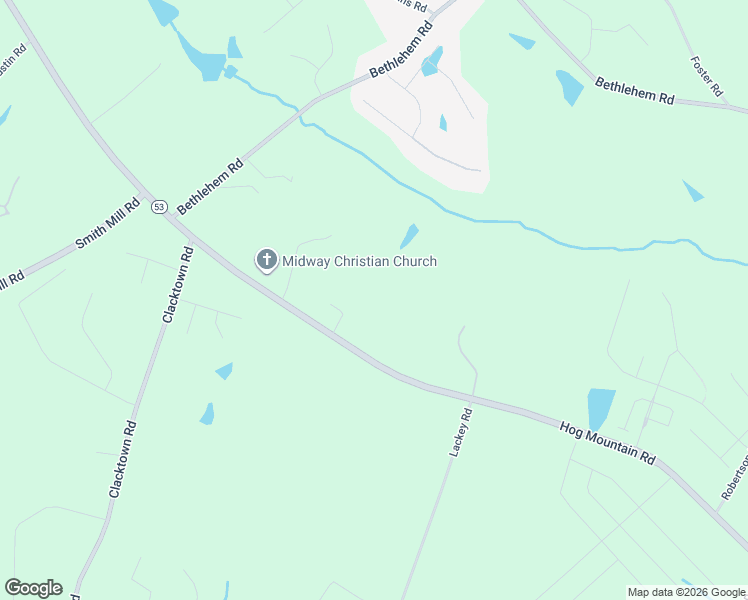 map of restaurants, bars, coffee shops, grocery stores, and more near 1458 Hog Mountain Road in Winder