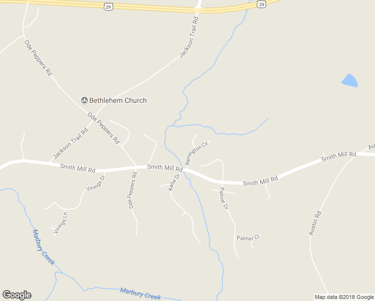 map of restaurants, bars, coffee shops, grocery stores, and more near 730 Remington Circle in Winder