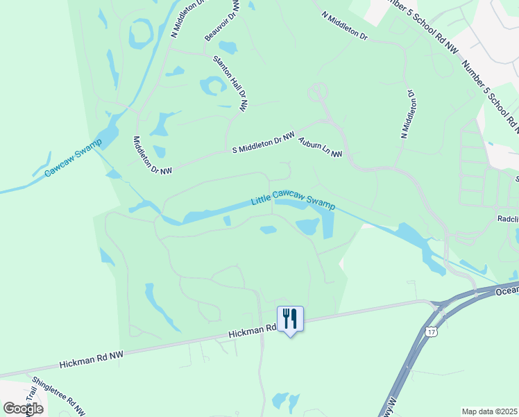 map of restaurants, bars, coffee shops, grocery stores, and more near 654 Crow Creek Dr in Calabash