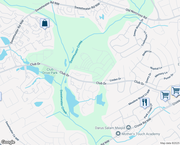 map of restaurants, bars, coffee shops, grocery stores, and more near 3974 Holland Grove Road in Lawrenceville