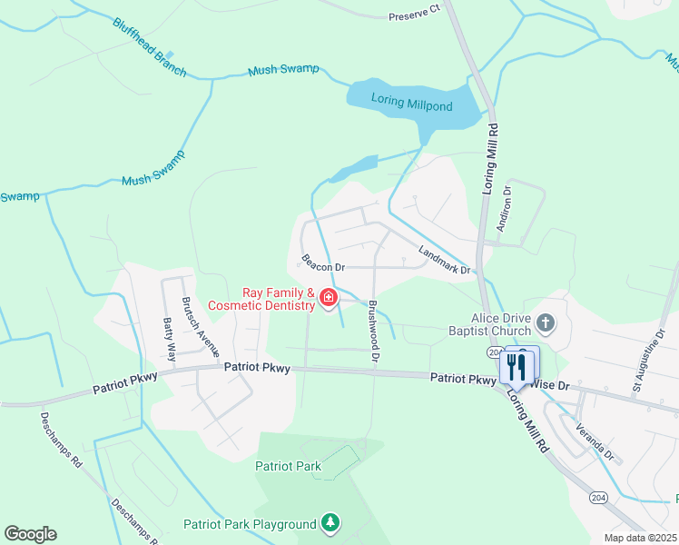 map of restaurants, bars, coffee shops, grocery stores, and more near 3572 Horizon Drive in Sumter