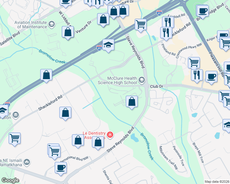 map of restaurants, bars, coffee shops, grocery stores, and more near 4066 Stillwater Drive in Duluth