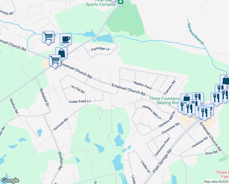 map of restaurants, bars, coffee shops, grocery stores, and more near 118 Cedar Field Lane in West Columbia
