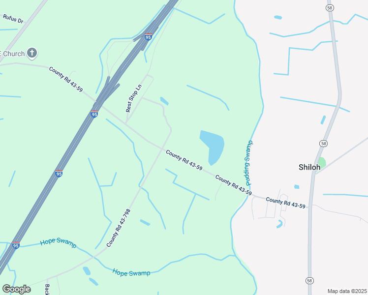 map of restaurants, bars, coffee shops, grocery stores, and more near 6345 County Road 43-59 in Lynchburg