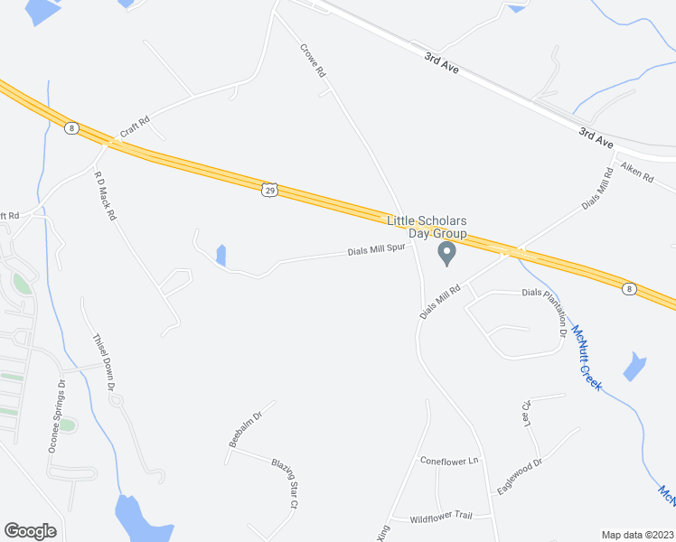 map of restaurants, bars, coffee shops, grocery stores, and more near 1131 Dials Mill Spur in Statham