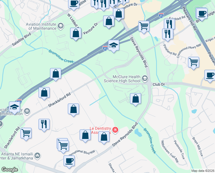 map of restaurants, bars, coffee shops, grocery stores, and more near 4248 Stillwater Drive in Duluth