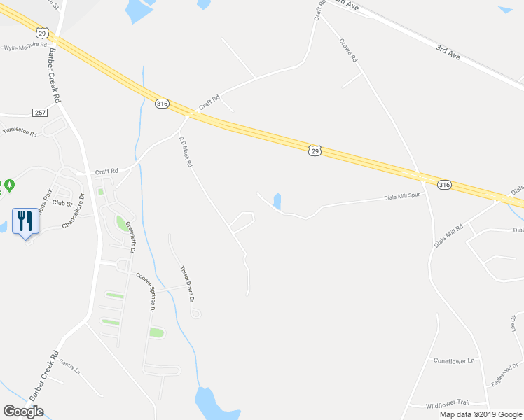 map of restaurants, bars, coffee shops, grocery stores, and more near 1200 R D Mack Road in Statham